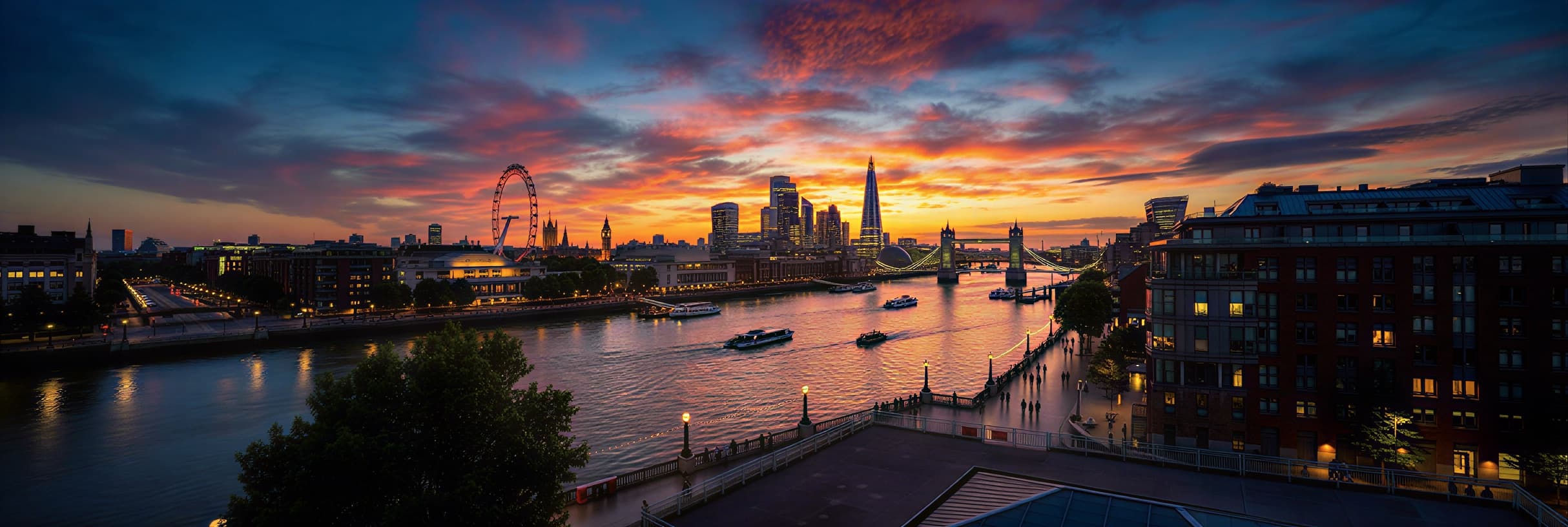 The City of London at dusk